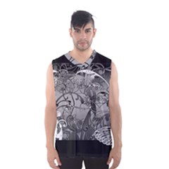 Kringel Circle Flowers Butterfly Men s Basketball Tank Top