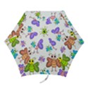 Colorful, cartoon style butterflies Mini Folding Umbrellas View1