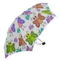 Colorful, cartoon style butterflies Mini Folding Umbrellas View2