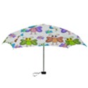 Colorful, cartoon style butterflies Mini Folding Umbrellas View3