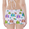 Colorful, cartoon style butterflies Boyleg Bikini Wrap Bottoms View2