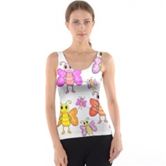 Cute Butterflies Pattern Tank Top by Valentinaart