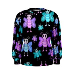 Blue And Purple Butterflies Women s Sweatshirt by Valentinaart