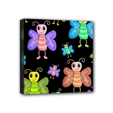 Cartoon Style Butterflies Mini Canvas 4  X 4  by Valentinaart