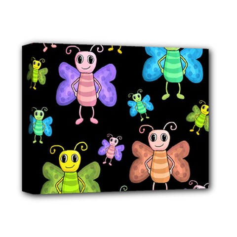 Cartoon Style Butterflies Deluxe Canvas 14  X 11  by Valentinaart