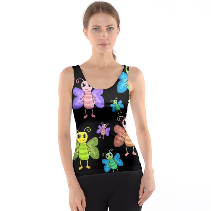 Cartoon style butterflies Tank Top