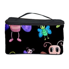 Cartoon Style Butterflies Cosmetic Storage Case by Valentinaart