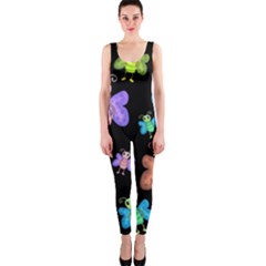 Cartoon Style Butterflies Onepiece Catsuit by Valentinaart