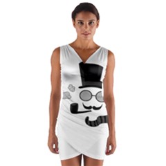 Invisible Man Wrap Front Bodycon Dress