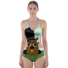 Groundhog Cut-out One Piece Swimsuit by Valentinaart