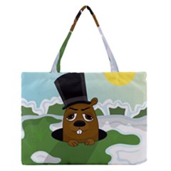 Groundhog Medium Zipper Tote Bag