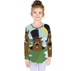 Groundhog Kids  Long Sleeve Tee