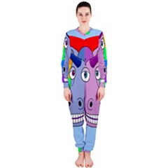 Unicorn Love Onepiece Jumpsuit (ladies)  by Valentinaart