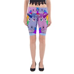 Unicorn Love Yoga Cropped Leggings by Valentinaart