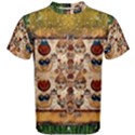 Festive Cartoons In Star Fall Men s Cotton Tee View1