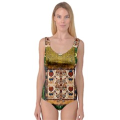 Festive Cartoons In Star Fall Princess Tank Leotard 