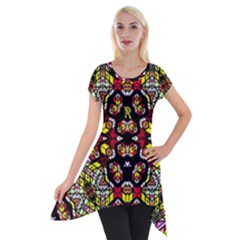 Queen Drag Short Sleeve Side Drop Tunic