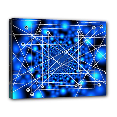 Network Connection Structure Knot Canvas 14  X 11  by Amaryn4rt