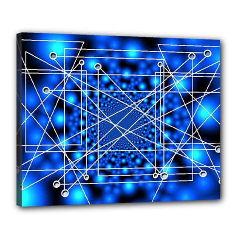 Network Connection Structure Knot Canvas 20  X 16  by Amaryn4rt