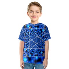 Network Connection Structure Knot Kids  Sport Mesh Tee