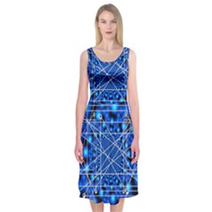 Network Connection Structure Knot Midi Sleeveless Dress