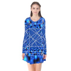 Network Connection Structure Knot Flare Dress