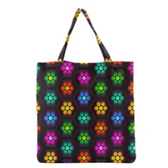 Pattern Background Colorful Design Grocery Tote Bag by Amaryn4rt