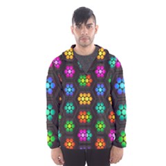 Pattern Background Colorful Design Hooded Wind Breaker (men) by Amaryn4rt