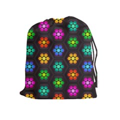 Pattern Background Colorful Design Drawstring Pouches (extra Large)