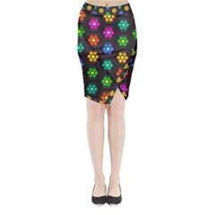 Pattern Background Colorful Design Midi Wrap Pencil Skirt