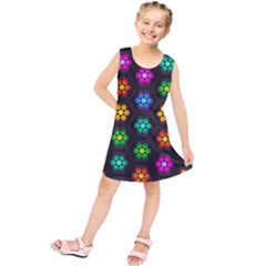 Pattern Background Colorful Design Kids  Tunic Dress