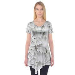 Pattern Motif Decor Short Sleeve Tunic 