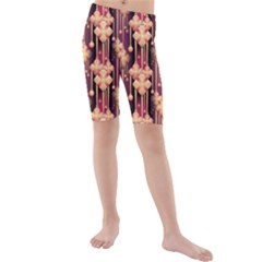 Seamless Pattern Kids  Mid Length Swim Shorts