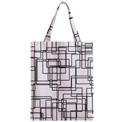 Structure Pattern Network Zipper Classic Tote Bag