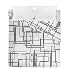 Structure Pattern Network Duvet Cover Double Side (full/ Double Size)