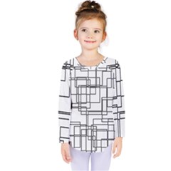 Structure Pattern Network Kids  Long Sleeve Tee