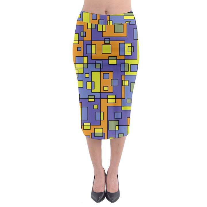 Square Background Background Texture Midi Pencil Skirt