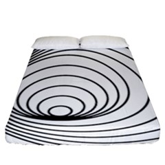 Spiral Eddy Route Symbol Bent Fitted Sheet (california King Size)