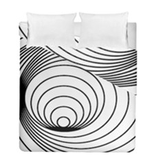 Spiral Eddy Route Symbol Bent Duvet Cover Double Side (full/ Double Size)