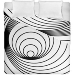 Spiral Eddy Route Symbol Bent Duvet Cover Double Side (king Size)