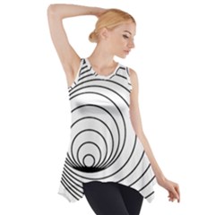 Spiral Eddy Route Symbol Bent Side Drop Tank Tunic