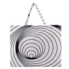 Spiral Eddy Route Symbol Bent Zipper Large Tote Bag