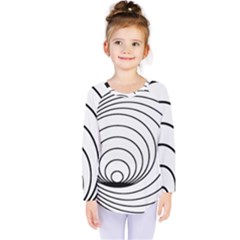 Spiral Eddy Route Symbol Bent Kids  Long Sleeve Tee