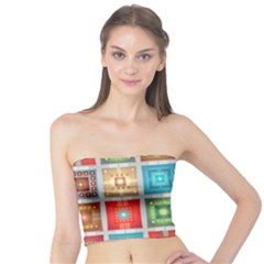 Tiles Pattern Background Colorful Tube Top