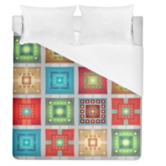 Tiles Pattern Background Colorful Duvet Cover (queen Size)