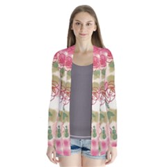 Aquarelle Pink Flower  Cardigans by Brittlevirginclothing