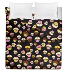 Jammy Cupcakes Pattern Duvet Cover Double Side (queen Size)