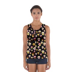 Jammy Cupcakes Pattern Women s Sport Tank Top  by Valentinaart