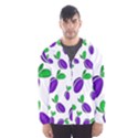 Decorative plums pattern Hooded Wind Breaker (Men) View1