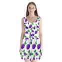 Decorative plums pattern Split Back Mini Dress  View1